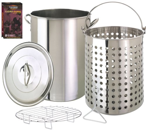 Eastman Outdoors 36-Quart Crab and Lobster Pot with Steamer Rack Eastman Outdoors 36-Quart Crab and Lobster Pot with Steamer Rack
