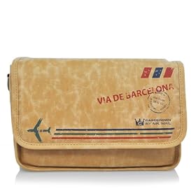 CaseCrown Vintage Postal Tag Messenger Bag for Digital SLR Cameras
