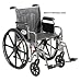 `Wheelchair Std Rem Full Arms 18 Standard dual axle provides easy transition of seat to hemi-level