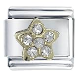 Rhine Star Italian Charms Bracelet Link