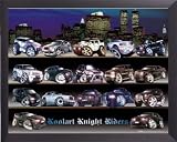 Motorsport Mini-Poster und Holz-Rahmen - Koolart, Knight Riders (b) (50 x 40cm)