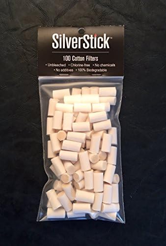 SilverStick '100 Cotton Filters' Unbleached, Chlorine Free, No Additives