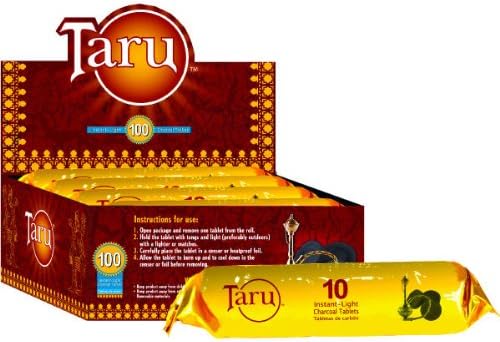 ONE - 10ct Roll of Small (22mm) Taru Brand Charcoal Tablets