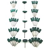 （Island Puppy） 軸付き ゴム 砥石 軸径 3mm 砲弾型 円筒型 T型 ミックス セット 精密 研磨 用 (22個セット)