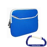 519CQ%2BgqmjL. SL160  Blue Soft Neoprene Carrying Case for the Sony Vaio W or any 10 Inch Series Netbook Laptop Computer with Free Carabiner Key Chain