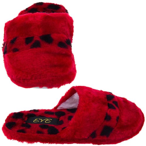 Red Leopard Print Slippers for Women
