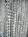 3 ft x 6 ft Iridescent Faux Crystal Beaded Curtain - Clear