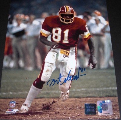 Art Monk Autographed/Hand Signed Washington Redskins 8x10 action Photo
