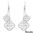 ROSATO Made in Italy Stylish Earrings With 7.50ctw Cubic zirconia in 925 Sterling silver. Total item weight 10.7g Length 76mm
