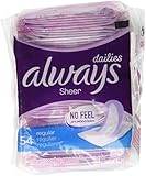 Always No Feel Protection Liners - 54 Regular