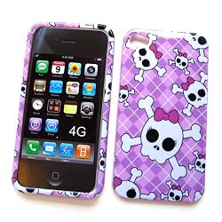 Apple iPhone 4 & 4S Snap-on Protector Hard Case Image Cover "Punk Rock Cutie" Design