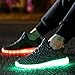 CAYANLAND LED Light Up Shoes Fashion Sneaker for Men Women Kids Child Boy Girls Slip-on with 11 Color Modes, 03Black,41
