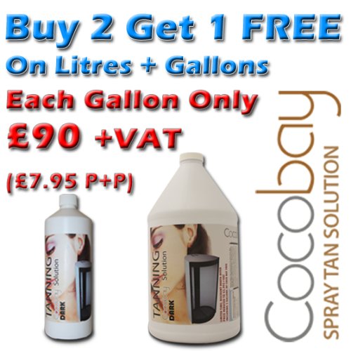 Cheapest Cocobay Spray Tan Solution (Dark Gallon Offer) Buy 2 Gallons