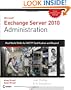 Exchange Server 2010 Administration: Real World Skills for MCITP Certification and Beyond (Exams 70-662 and 70-663)