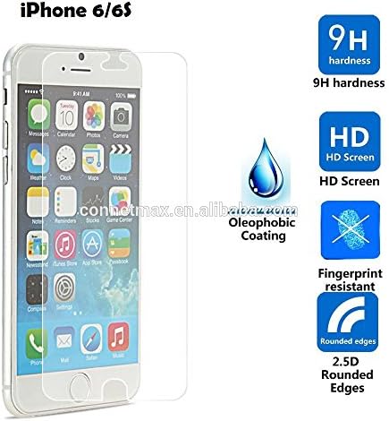 ClearScreenz Iphone 6 and 6s Screen Protector .03mm Tempered Glass Protector Works with Only iphone 6 or 6s and Compatible With all Protective Cases
