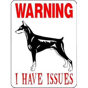 DOBERMAN PINSCHER ALUMINUM GUARD DOG SIGN 3705W2