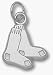 Boston Red Sox MLB Pair Of Sox Logo 1/2" Pendant (Silver)