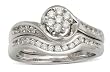 14K White Gold Diamond Wedding Set - 0.50 Ct.
