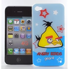 Coque portable I Phone 4 Angry Birds Gear4 Yellow Bird Etoiles