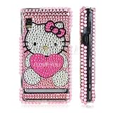 Ecell - PINK HELLO KITTY CRYSTAL BLING CASE MOTOROLA DROID 2