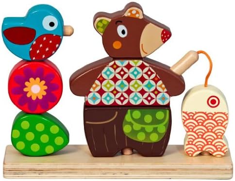 Woodours Wood Daddy and Baby Stacking Toy (Discontinued by Manufacturer)