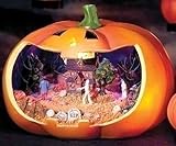 IMAGE OF Battery Operated Musical & Lighted Halloween Jack-O-Lantern with Rotating Scene