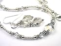 Silver Shadow Sterling Silver Swarovski Crystal Beaded Necklaces