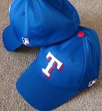 MLB Flex FITTED Sm/Med Texas RANGERS Home BLUE Hat Cap Mesh