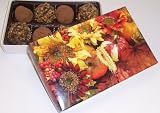 Scott's Cakes Cocoa Covered Dark and Pecan Dark Chocolate Truffles 1 Pound Fall Leaf Box