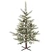 4.5' Tannenbaum Pine with Snow Artificial Christmas Tree - Unlit