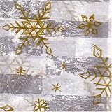 Tissue Paper with Gold Snowflake on Silver Stripe --20