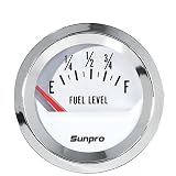 Sunpro CP8211 StyleLine Electrical Water Oil Temperature Gauge    Black Dial