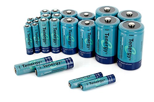 Tenergy high capacity nimh rechargeable combo with 24 b…