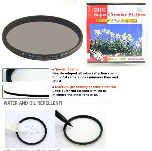 Marumi 72mm 72 Super DHG MC CPL PL.D Slim Thin Filter Japan