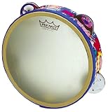 Remo RHYTHM CLUB, Tambourine, 1.75 x 6, 4 Sets Jingles, Rhythm Kids Graphics