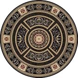 Home Dynamix Regency, Traditional Area Rug 8 Round Black Home Dynamix Regency, Traditional Area Rug 8 Round Black