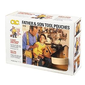 Custom LeatherCraft PK2700 Father & Son Work Apron And Tool Pouch Combo
