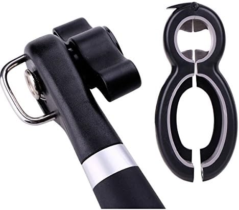 Premium Kitchen Collection Professional Ergonomic Smooth Edge, Side Cut Manual Can Opener. Sharp Easy Turn Design with Good Soft Grips Handle and Tools Perfect Kitchen Set