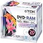 TDK �^��pDVD-RAM �f�W�^�������^��Ή�(CPRM) �C���N�W�F�b�g�v�����^�Ή� 2-3�{�� ���{�� 5mm�X�����P�[�X 20���p�b�N DRAM120DPB20U