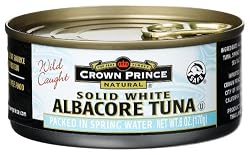 Crown Prince Natural Solid White Albacore Tuna In Spring Water, 6 Ounce Tins (Pack of 24)