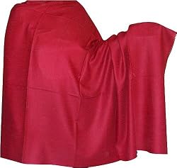 Wool Shawls from India in Solid Color 86 x 39 inches (kpw238)