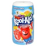 Kool-Aid Drink Mix, Sugar Sweetened Tropical Punch, 29-Ounce Container (Pack of 4)