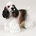 Cocker Spaniel, Brown/White Original Dog Figurine (4in-5in)