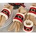 BeeSpring 4pcs Christmas Napkin Rings Serviette Holder Party Banquet Dinner Table Decor
