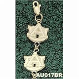 Auburn Tigers AU 3/8 7.5 Bracelet - 14KT Gold Jewelry