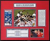 2004 Red Sox World Series Game 1 and 2 Ticket Frame - Includes Statistics and Game Photograph