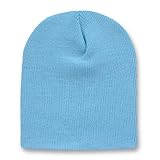 Solid Winter Short Beanies (Comes In Many Different Colors), Light Blue