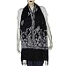 Black Scarve Stoles Wool Embroidery India 80 x 29 inches