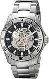 Stuhrling Original Legacy Regatta Antilles Men's Automatic Watch with Black Dial Analogue Display and Silver Stainless Steel Bracelet 773.01