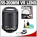 Nikon 55-200mm f/4-5.6G ED IF AF-S DX VR [Vibration Reduction] Zoom Nikkor Lens + 52mm UV Glass Filter + Accessory Kit for D40, D60, D90, D200, D300, D300s, D3000, D5000 Digital SLR Cameras